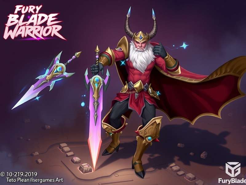 Fury Blade Warrior Epic Battle Scene Fury Blade Warrior Game Art